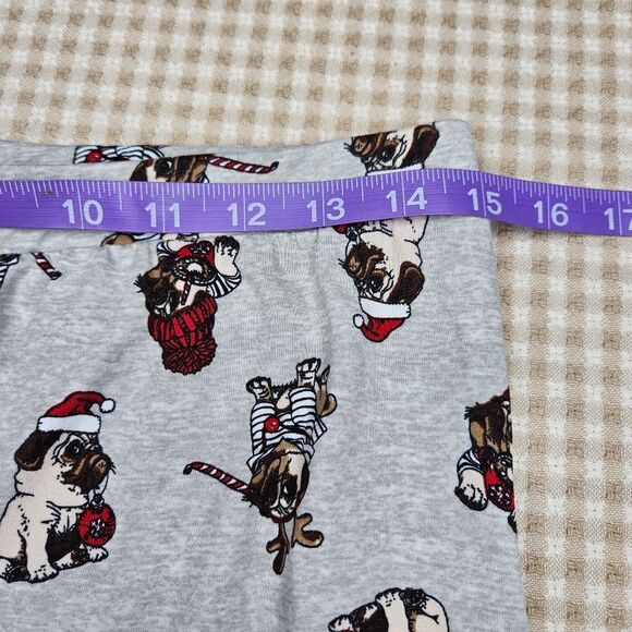 Santa's Treasures Christmas Dressed Pug Dogs Pull On Loungewear Pajama Pants - Picture 9 of 12